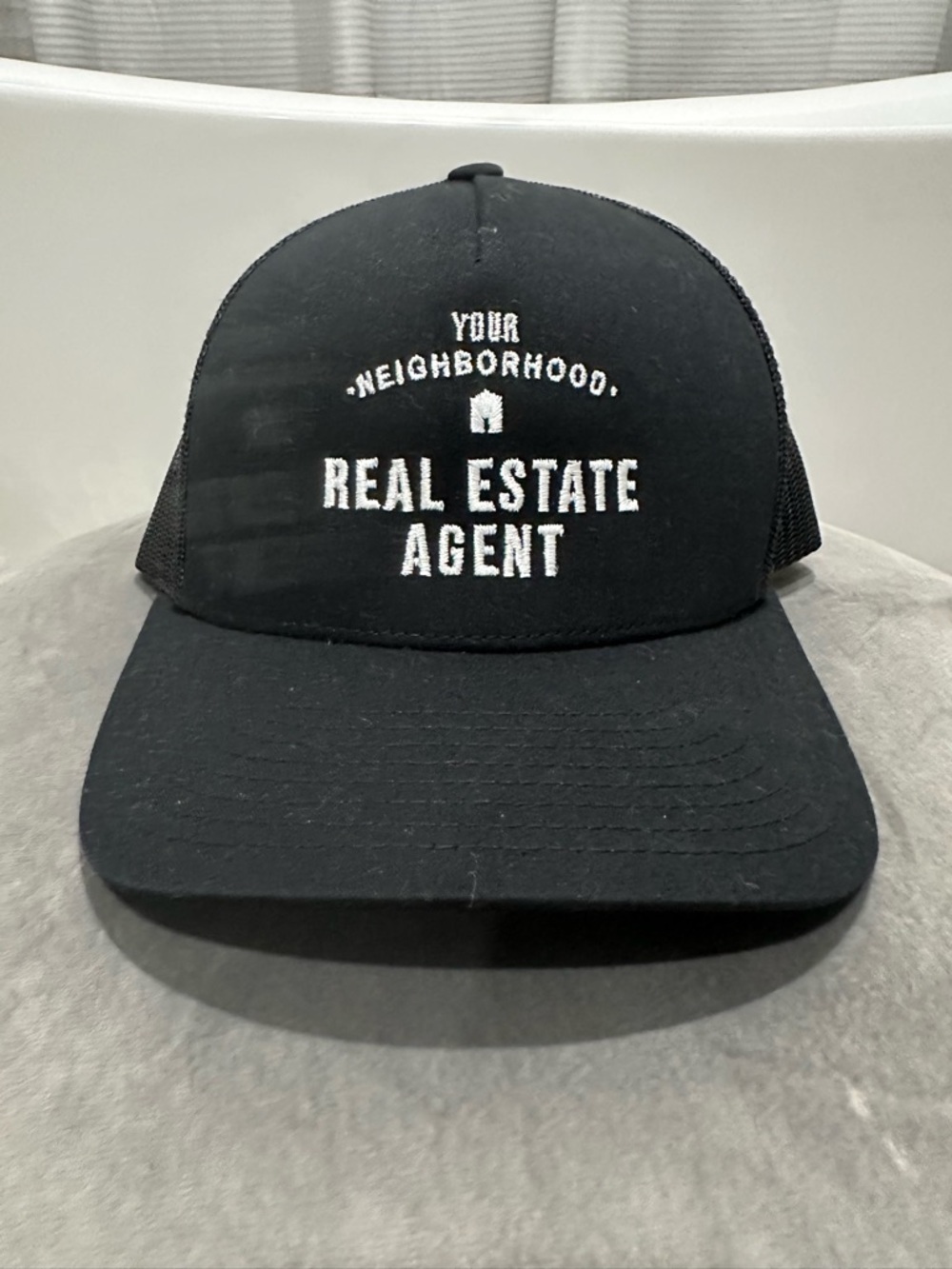 Black 'Real Estate Agent' Trucker Hat